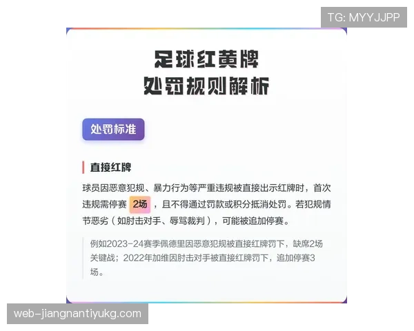 黄牌累计规则详解：关键惩罚条件与比赛影响分析